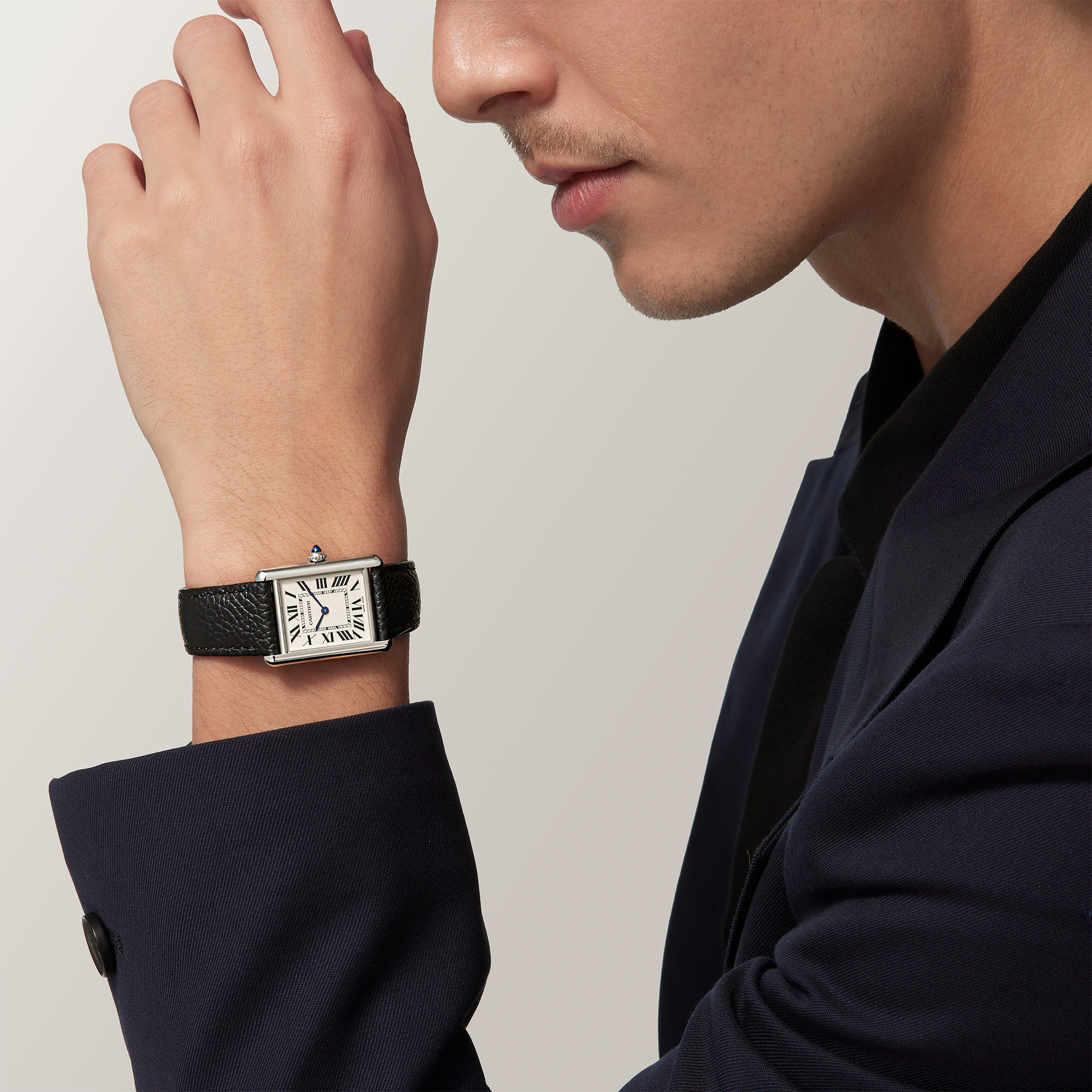 Cartier Must de Cartier 空箱 Cartier Tank Must Large Solarbeat 34 X 25 mm Stainless Steel